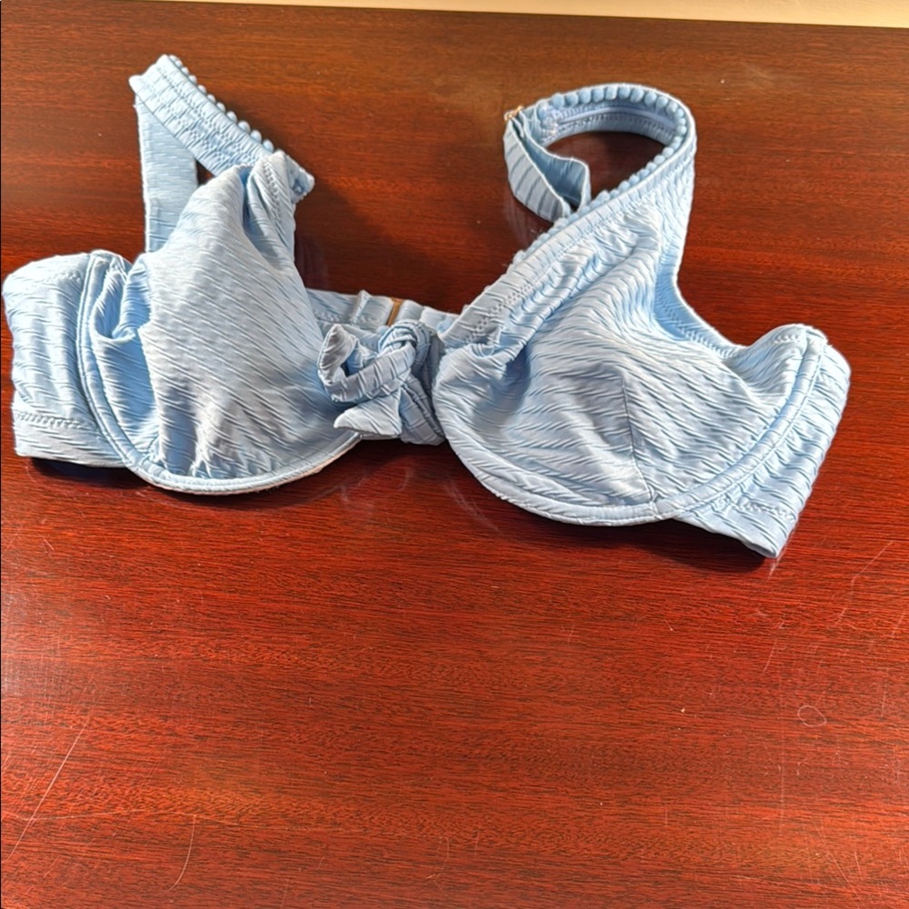 Baby Blue Shade Shore Bikini Top. Size 34DD. Nice condition. No Tags.